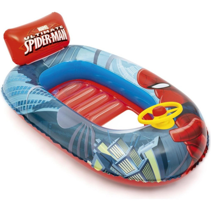 Надувная лодочка BESTWAY SPIDER-MAN 112х71 см, с окошком, 3-6 лет 98009 BW